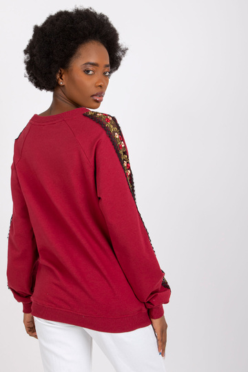 Bordo spalvos megztinis su...