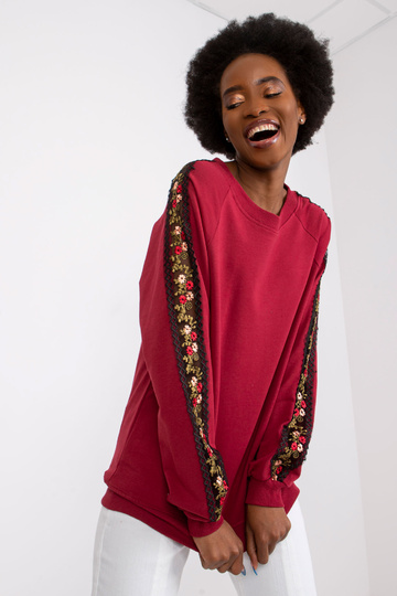 Bordo spalvos megztinis su... 2