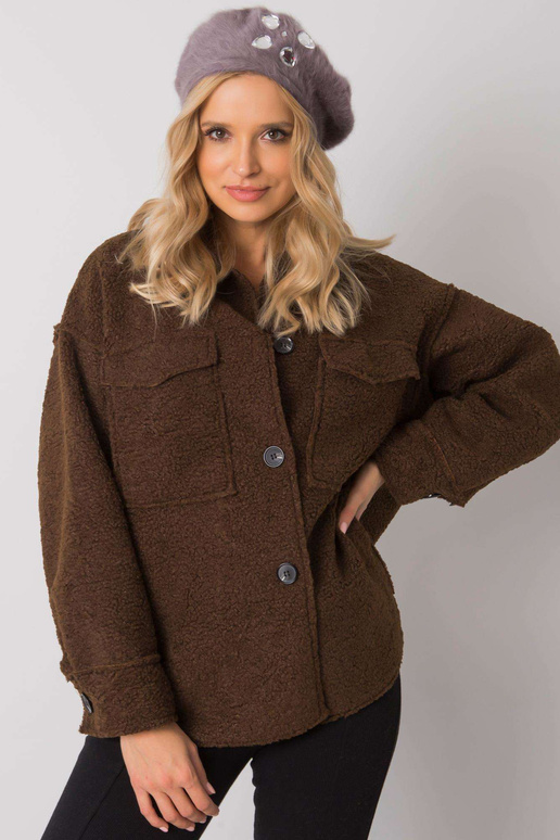 Tamsiai violetinė moteriška beretė su...