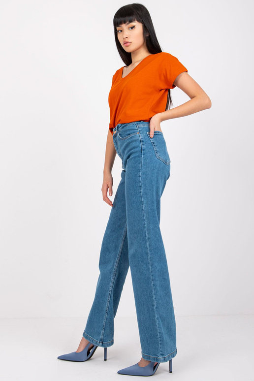 Mėlyni džinsai moterims, įprasti...