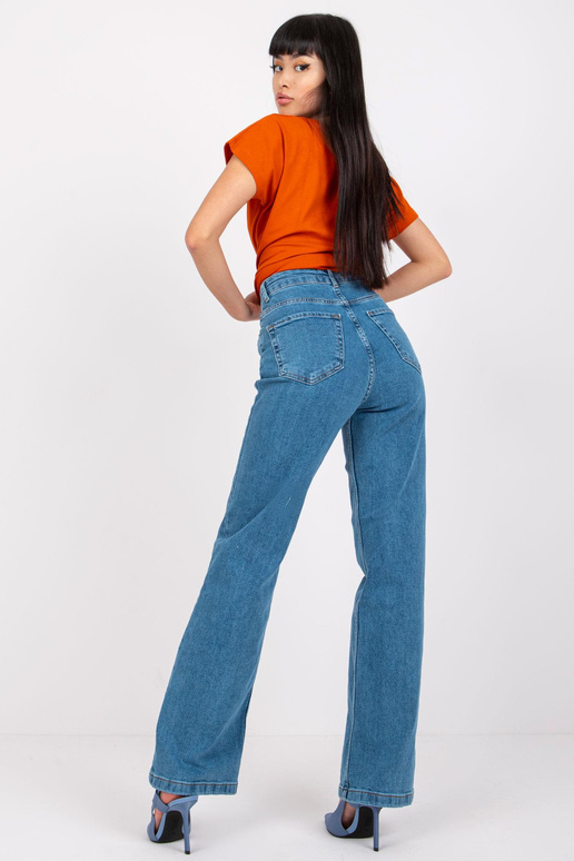 Mėlyni džinsai moterims, įprasti...