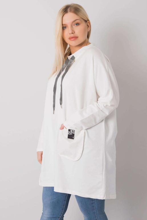 Ecru medvilnės tunika plius dydžio... Ecru medvilnės tunika plius dydžio...