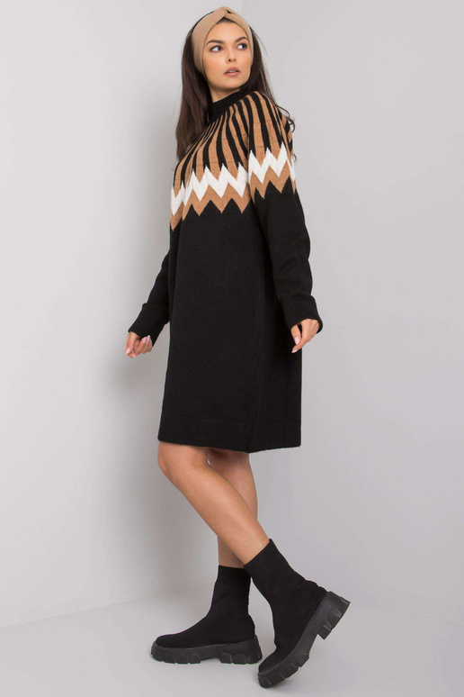 Juoda laisva megzta suknelė Shereen... Juoda laisva megzta suknelė Shereen...