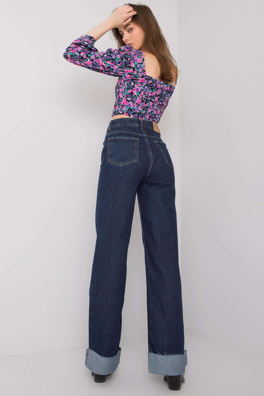 Tamsiai mėlyni platūs džinsai Hartford