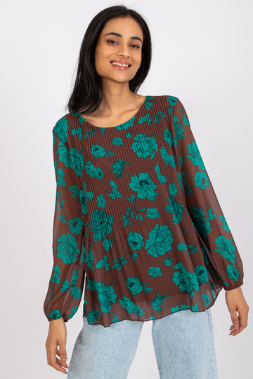 Ruda-žalia klostuota...