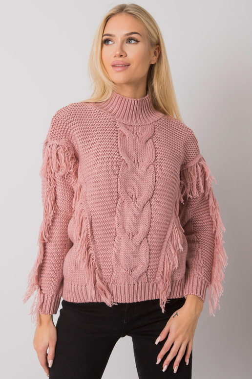 Purvinas rožinis megztinis su kutais...