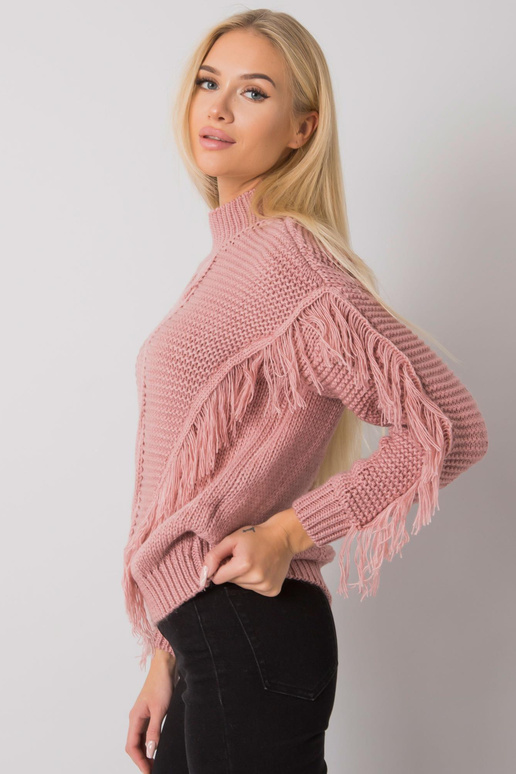 Purvinas rožinis megztinis su kutais...