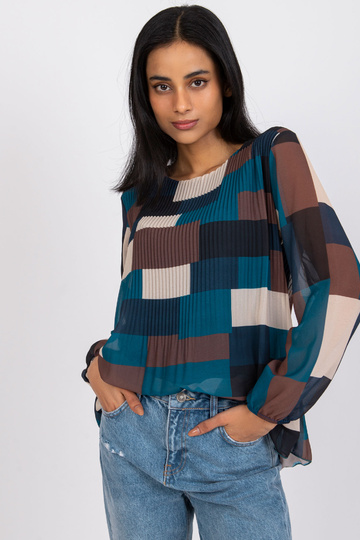 Jūrinės rudos spalvos rašto...