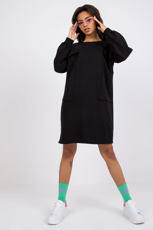 Juoda suknelė su kišenėmis Carrara Juoda suknelė su kišenėmis Carrara