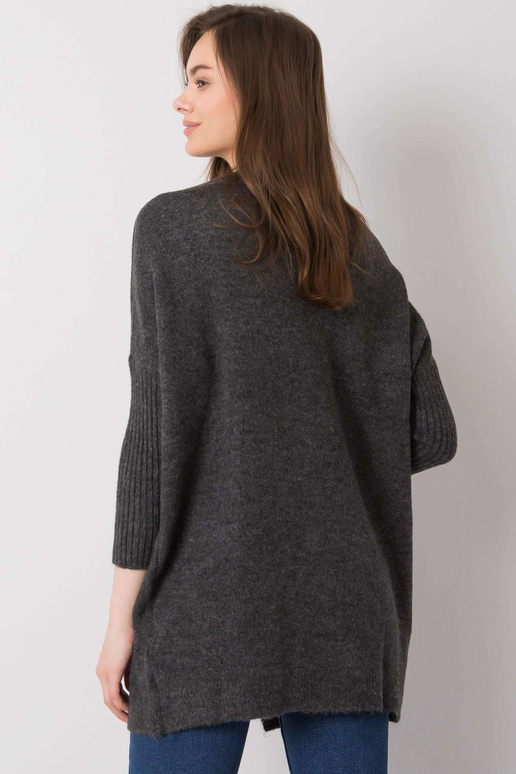 Tamsiai pilkas megztinis su kišenėmis...