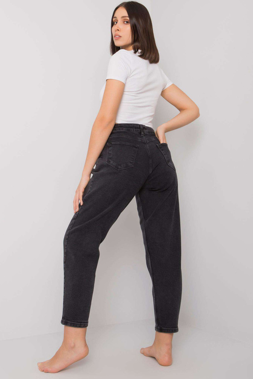 Tamsiai pilki tiesūs džinsai didelio...