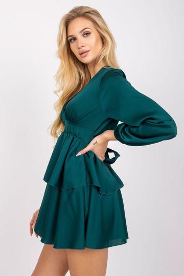 Tamsiai žalia suknelė su...