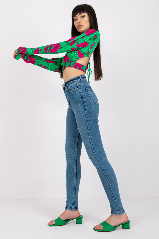 Lilly mėlyni džinsai aukštu juosmeniu