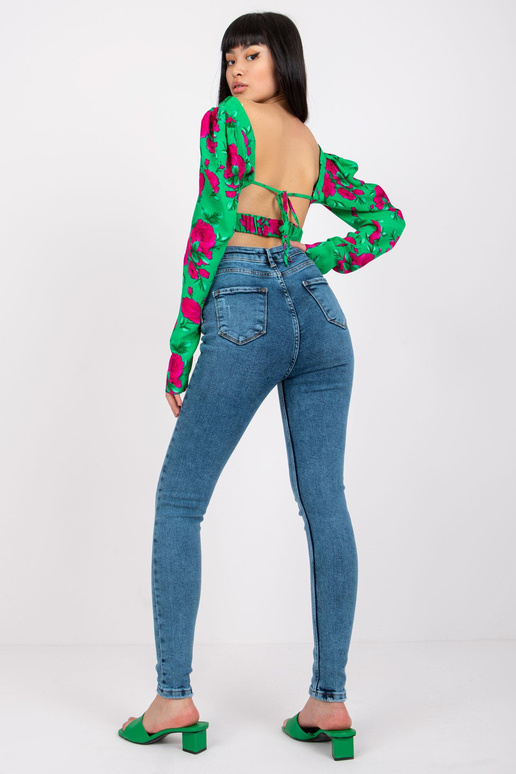 Lilly mėlyni džinsai aukštu juosmeniu