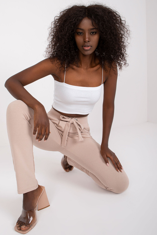 Smėlio spalvos sportinės kelnės su...