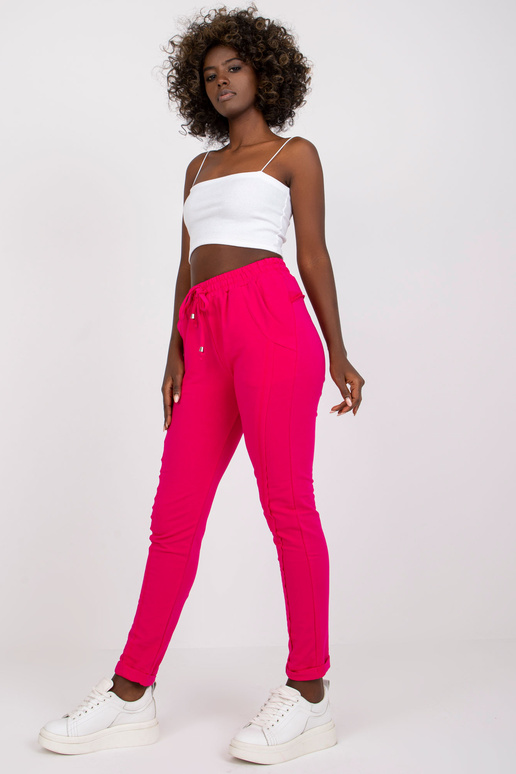 Fuksijos spalvos pagrindinės kelnės