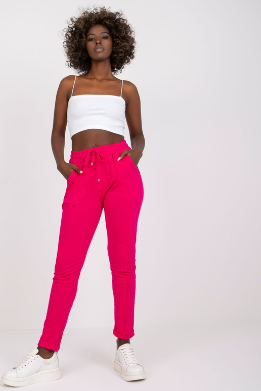 Fuksijos spalvos pagrindinės kelnės