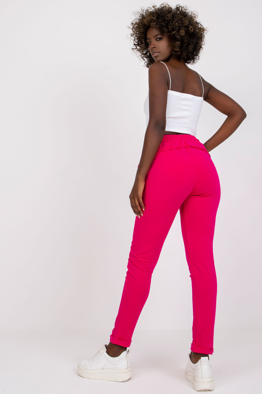 Fuksijos spalvos pagrindinės kelnės