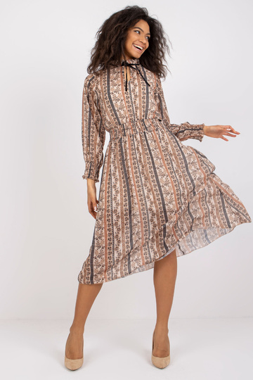 Smėlio spalvos suknelė su... 2