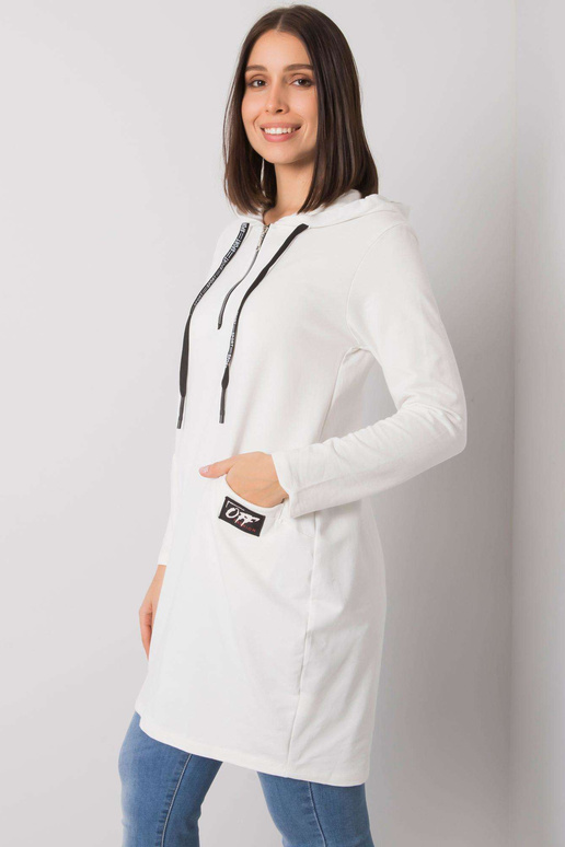 Ecru medvilnės tunika plius dydis su...