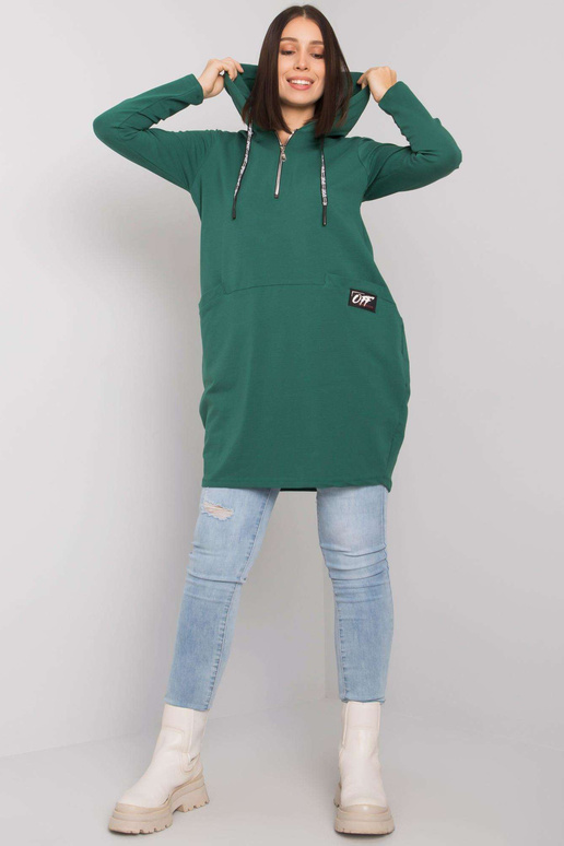 Tamsiai žalia plius dydžio medvilninė...