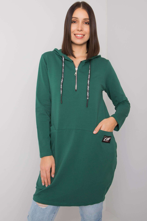 Tamsiai žalia plius dydžio medvilninė...