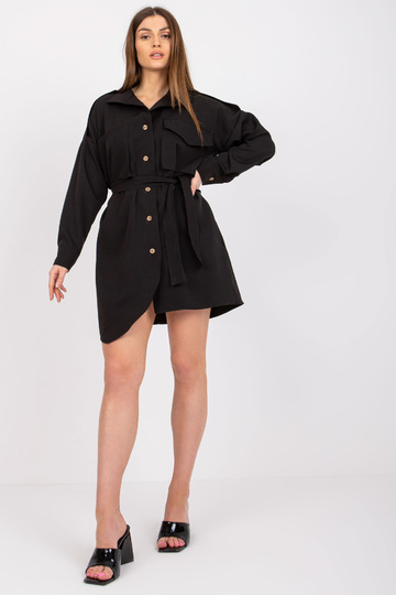 Juodi marškiniai su diržu...