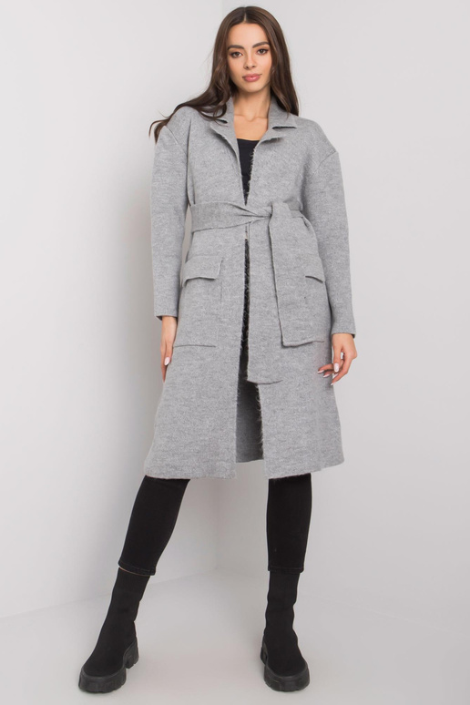 Pilkas megztinis su įrišimu Cordie...