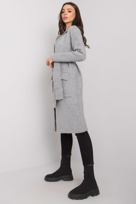 Pilkas megztinis su įrišimu Cordie...