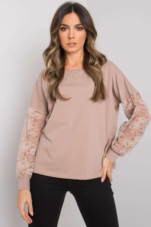 Tamsiai smėlio spalvos palaidinė su... Tamsiai smėlio spalvos palaidinė su...