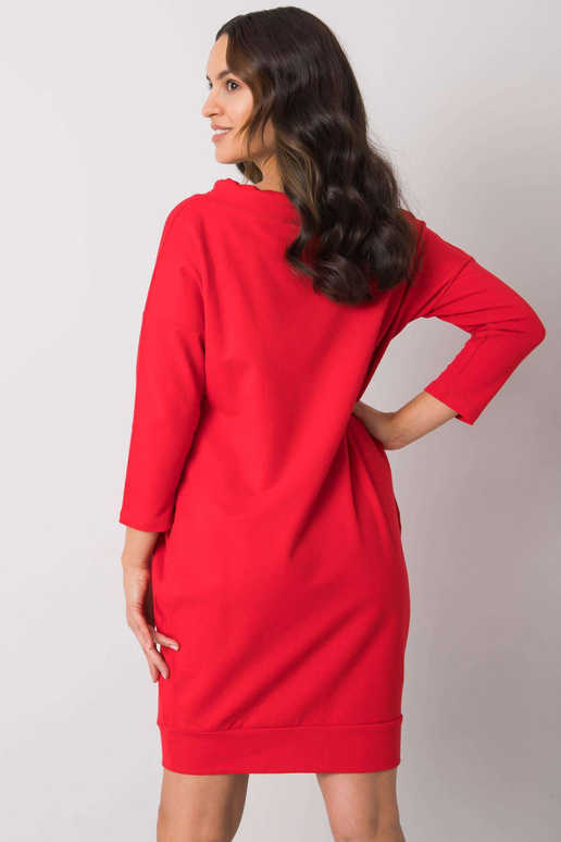 Raudona Paulie medvilninė suknelė