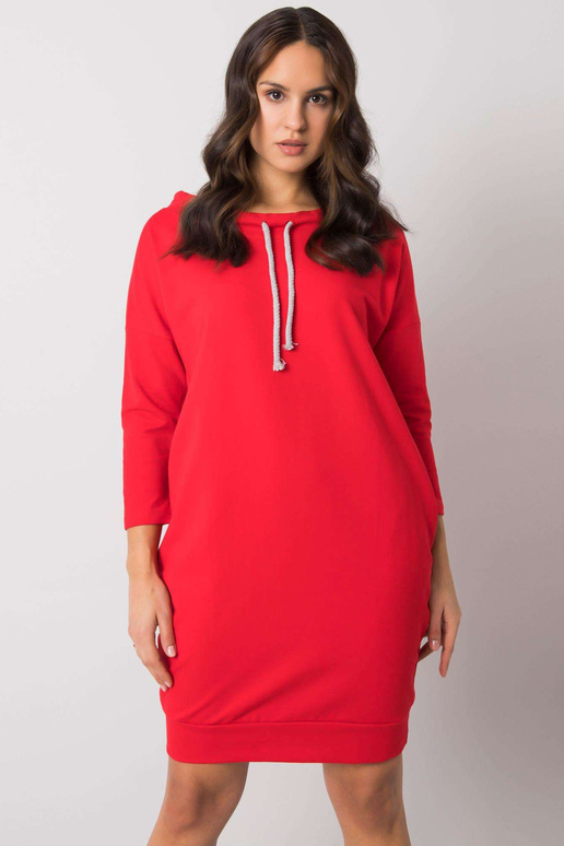 Raudona Paulie medvilninė suknelė