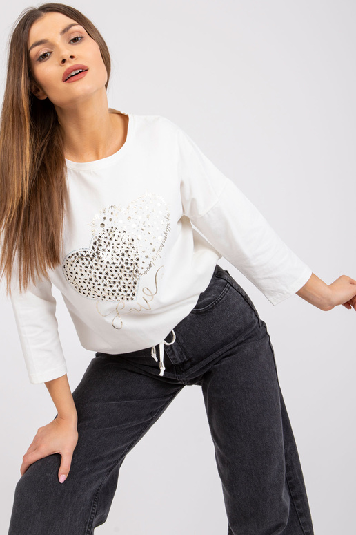 Ecru medvilninė palaidinė Elizabeth... Ecru medvilninė palaidinė Elizabeth...