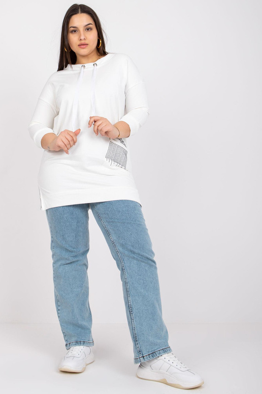 Ecru megztinių tunika plius dydžio... Ecru megztinių tunika plius dydžio...