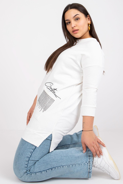 Ecru megztinių tunika plius dydžio... Ecru megztinių tunika plius dydžio...