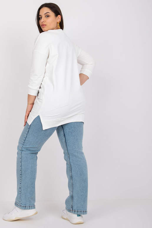 Ecru megztinių tunika plius dydžio... Ecru megztinių tunika plius dydžio...