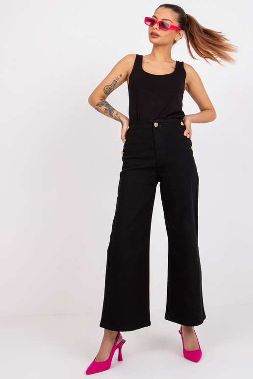 Juodos džinsinės kelnės su...