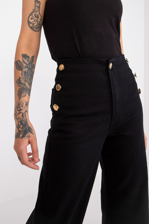 Juodos džinsinės kelnės su...