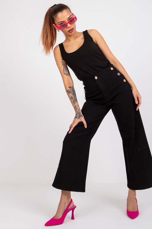 Juodos džinsinės kelnės su...