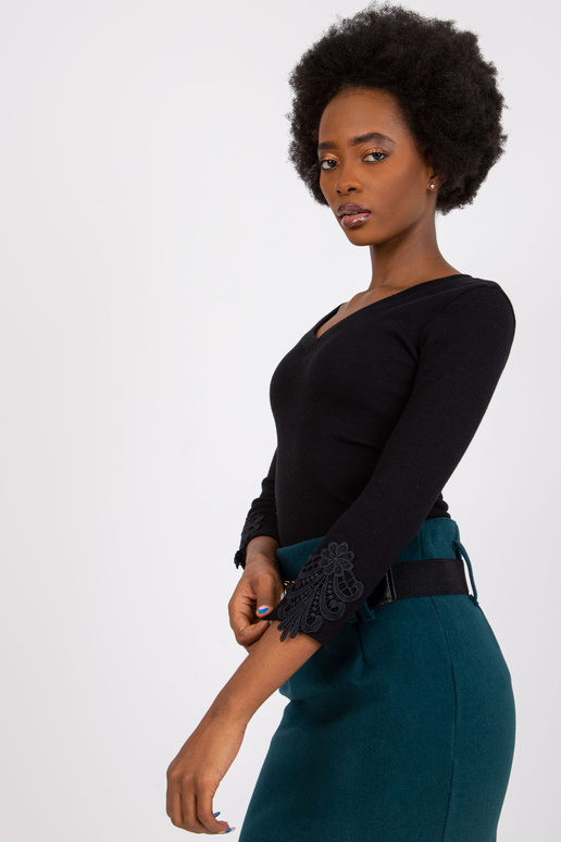 Juoda dryžuota palaidinė Alissia RUE... Juoda dryžuota palaidinė Alissia RUE...