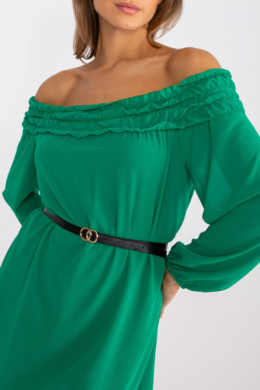 Ameline Green mini suknelė nuo pečių Ameline Green mini suknelė nuo pečių