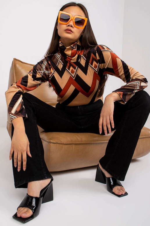 Ruda ir juoda Biloxi palaidinė su kaklu Ruda ir juoda Biloxi palaidinė su kaklu