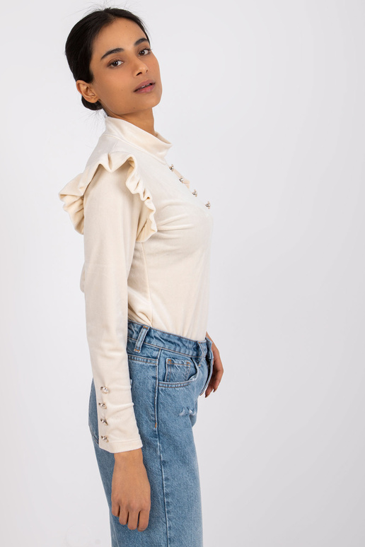 Smėlio spalvos veliūrinė palaidinė su... Smėlio spalvos veliūrinė palaidinė su...