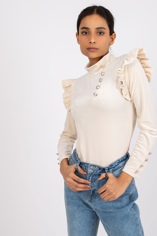 Smėlio spalvos veliūrinė palaidinė su... Smėlio spalvos veliūrinė palaidinė su...