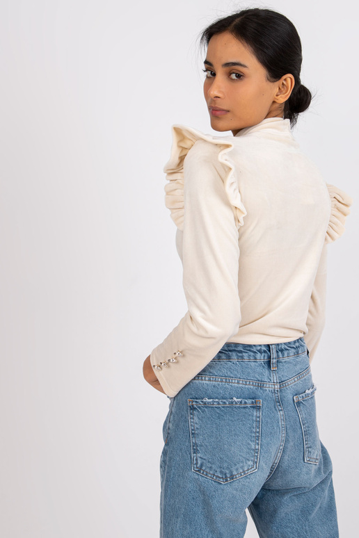 Smėlio spalvos veliūrinė palaidinė su... Smėlio spalvos veliūrinė palaidinė su...