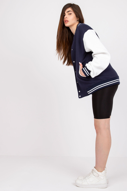 Tamsiai mėlynas megztinis bomberis...