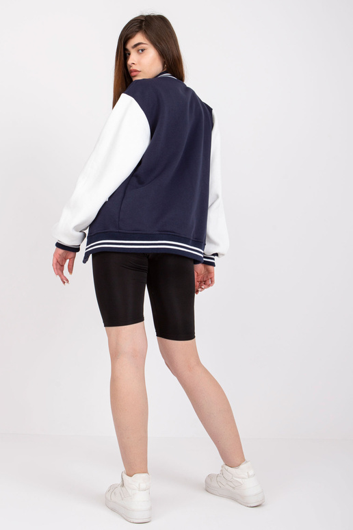 Tamsiai mėlynas megztinis bomberis...