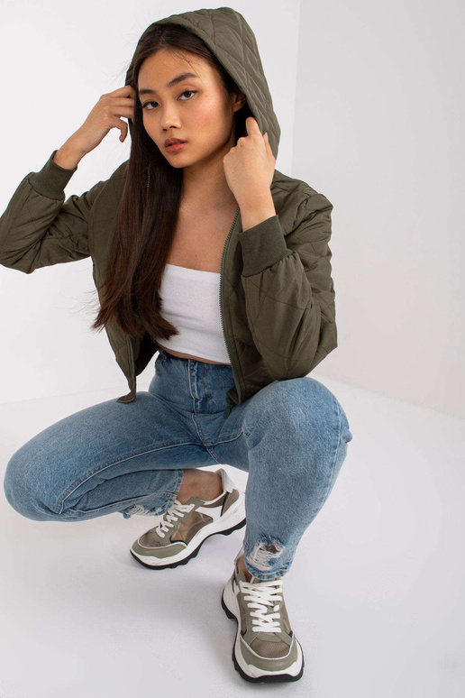 Khaki spalvos pereinamoji striukė su...