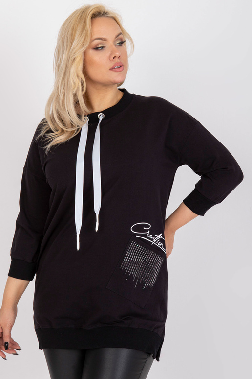 Juoda plius dydžio medvilninė tunika... Juoda plius dydžio medvilninė tunika...