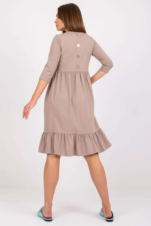 Suknelė-RV-SK-7554.74P-tamsiai smėlio...
